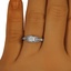 The Cosima Ring, smallzoomed in top view on a hand