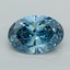 1.03 Ct. Fancy Vivid  Blue Oval Lab Grown Diamond