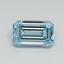 1.02 Ct. Fancy Vivid Blue Emerald Lab Grown Diamond