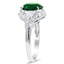 The Nob Hill Ring, smalltop view on a hand