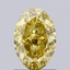 1.13 Ct. Fancy Intense  Yellow Oval Lab Grown Diamond