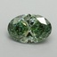 1.1 Ct. Fancy Vivid Pacific Green Oval Lab Grown Diamond