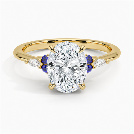 Sapphire and Diamond Engagement Ring