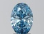 3.59 Ct. Fancy Vivid  Blue Oval Lab Grown Diamond