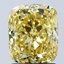 2.08 Ct. Fancy Vivid Yellow Cushion Lab Grown Diamond