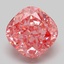 3.12 Ct. Fancy Vivid Pink Cushion Lab Grown Diamond