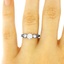 The Hadley Ring, smalltop view on a hand