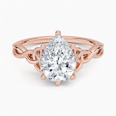 14K Rose Gold Celtic Love Knot Ring