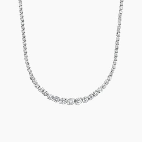 Lab Diamond Riviere Tennis Necklace