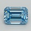 5.16 Ct. Fancy Vivid Blue Emerald Lab Grown Diamond