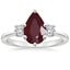 Platinum Selene Three Stone Diamond Ring (1/3 ct. tw.), smalltop view