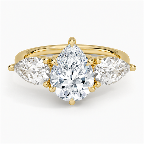 18K Yellow Gold Luxe Opera Three Stone Diamond Ring (1 1/3 ct. tw.)