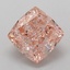 3.09 Ct. Fancy Vivid Pink Cushion Lab Grown Diamond