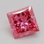 1.08 Ct. Fancy Vivid Pink Princess Lab Grown Diamond