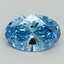 3.14 Ct. Fancy Vivid Blue Oval Lab Grown Diamond