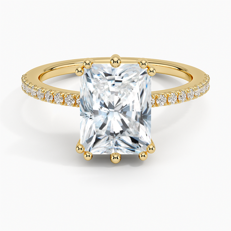 18K Yellow Gold Luxe Kalina Hidden Halo Diamond Ring