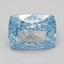 3.07 Ct. Fancy Vivid Blue Cushion Lab Grown Diamond
