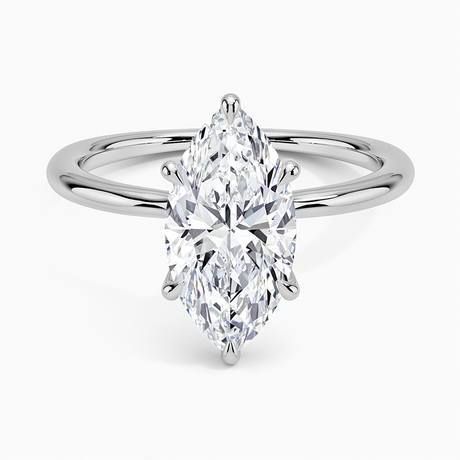 18K White Gold Freesia Six-Prong Solitaire Ring