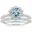 18KW Aquamarine Marseille Halo Diamond Bridal Set (3/4 ct. tw.), smalltop view