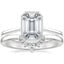 Platinum Petite Luna Bezel Ring with Lunette Diamond Ring