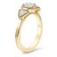 Modern Three Stone Ring with Trillion Accents, smallview