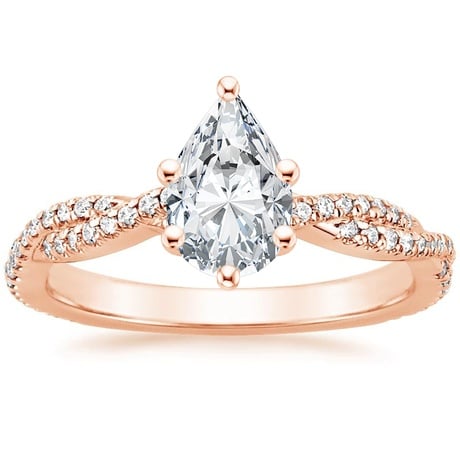 14K Rose Gold Petite Luxe Twisted Vine Bridal Set (1/2 ct. tw.)
