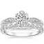 18K White Gold Peony Diamond Ring with Eclipse Diamond Ring
