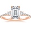 14K Rose Gold Lyra Three Stone Diamond Ring (1/4 ct. tw.), smalltop view
