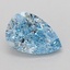 1.08 Ct. Fancy Vivid Blue Pear Lab Grown Diamond