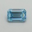 0.46 Ct. Fancy Vivid Blue Emerald Lab Grown Diamond