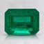 8x6mm Emerald, smalltop view