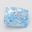 5.01 Ct. Fancy Vivid Blue Cushion Lab Grown Diamond