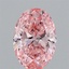 1.08 Ct. Fancy Vivid Pink Oval Lab Grown Diamond