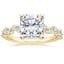 18K Yellow Gold Hyacinth Diamond Ring, smalltop view