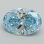2.20 Ct. Fancy Vivid Blue Oval Lab Grown Diamond