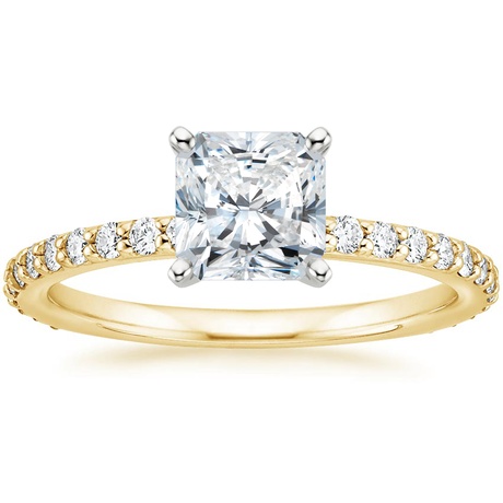 18K Yellow Gold Luxe Petite Shared Prong Diamond Bridal Set (3/4 ct. tw.)