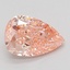 1.23 Ct. Fancy Vivid Pink Pear Lab Grown Diamond