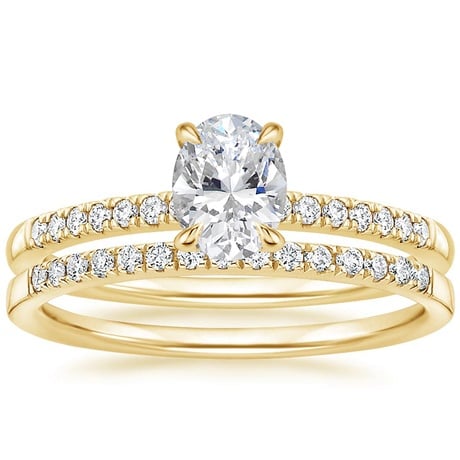 18K Yellow Gold Petite Viviana Diamond Bridal Set (1/4 ct. tw.)