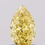 1.03 Ct. Fancy Vivid Yellow Pear Lab Grown Diamond