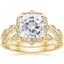 18KY Moissanite Cadenza Halo Diamond Bridal Set (1/4 ct. tw.), smalltop view