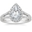 18K White Gold Fortuna Halo Diamond Ring (1/2 ct. tw.), smalltop view