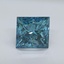 3.07 Ct. Fancy Vivid Malibu Blue Princess Lab Grown Diamond
