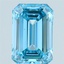 1.51 Ct. Fancy Vivid Blue Emerald Lab Grown Diamond