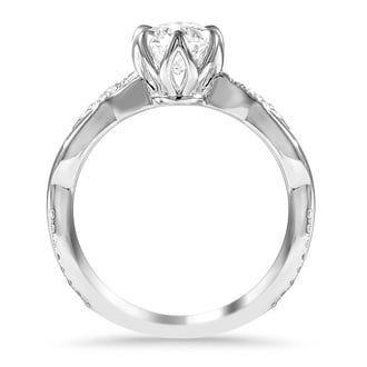 Custom Floral Twist Diamond Ring