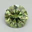 1.55 Ct. Fancy Vivid Green Round Lab Grown Diamond