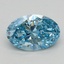0.58 Ct. Fancy Vivid Blue Oval Lab Grown Diamond