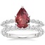 18K White Gold Marseille Diamond Ring (1/4 ct. tw.) with Luxe Marseille Diamond Ring (1/2 ct. tw.)