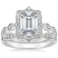 18K White Gold Cadenza Halo Diamond Ring with Tiara Diamond Ring (1/10 ct. tw.)