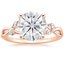 14K Rose Gold Willow Diamond Ring (1/8 ct. tw.), smalltop view