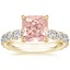 18K Yellow Gold Ellora Three-Quarter Coverage Diamond Ring, smalltop view